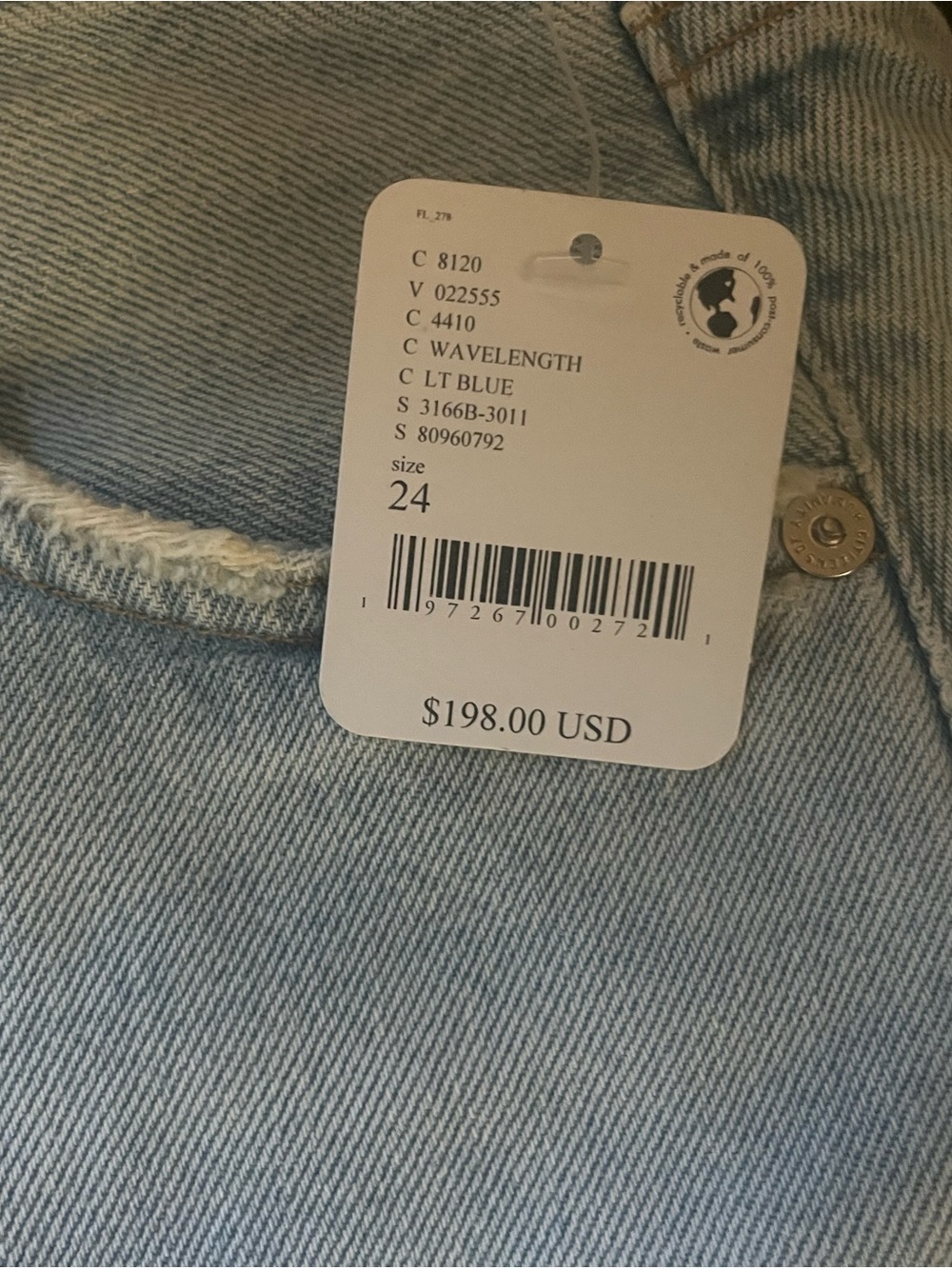 Citizens Of Humanity Light Blue Straight Denim Skirt - Picture 3 of 4